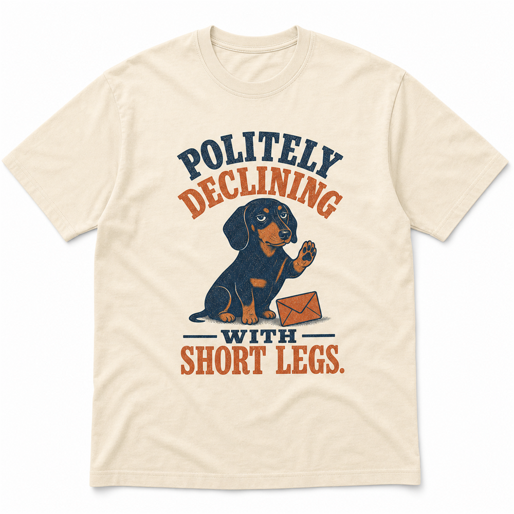 Politely Declining - Ivory T-shirt product view