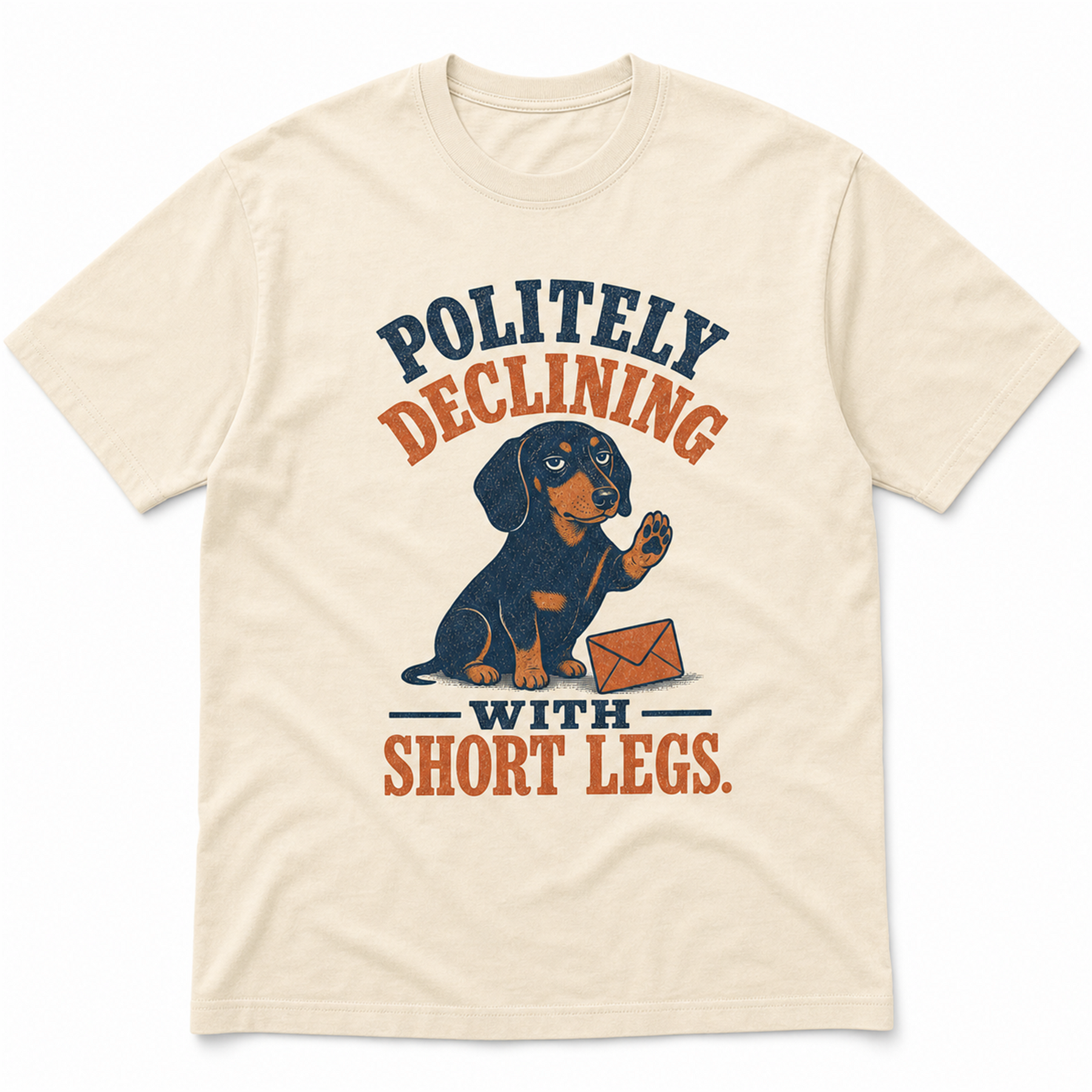 Politely Declining - Ivory T-shirt product view