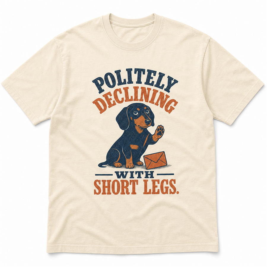 Politely Declining - Ivory T-shirt product view