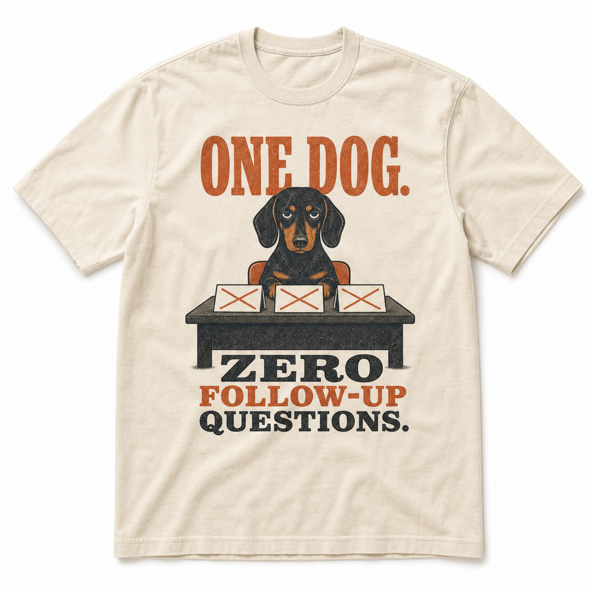 One Dog - Ivory T-shirt product view