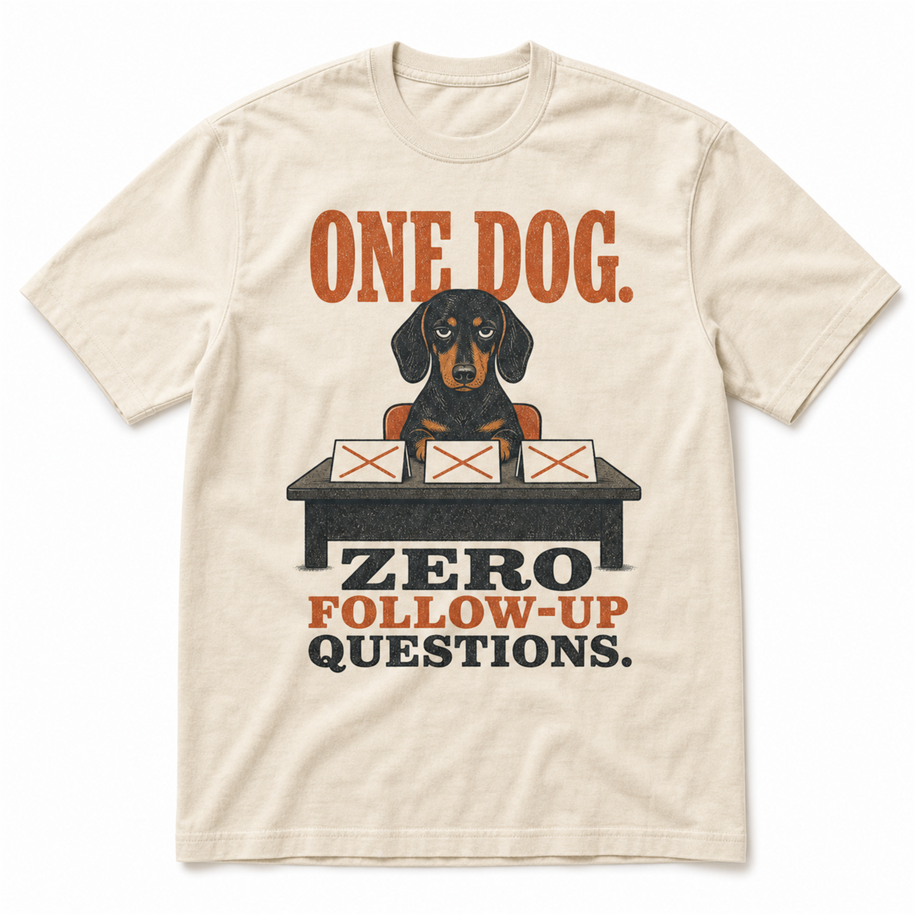 One Dog - Ivory T-shirt product view