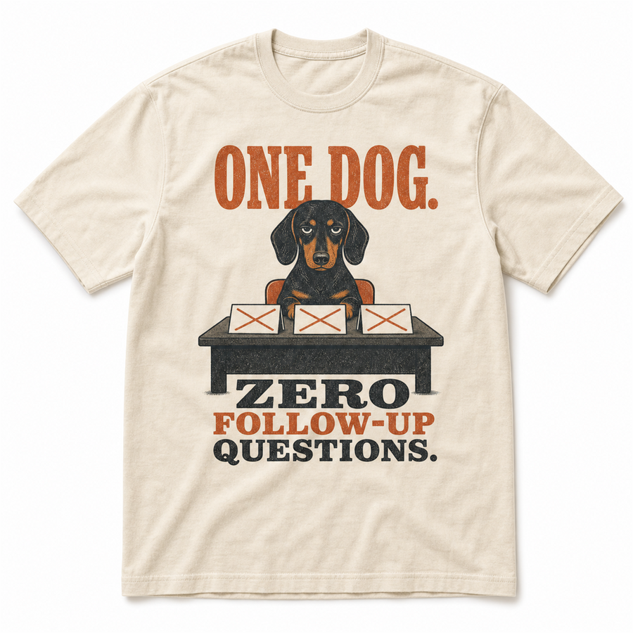 One Dog - Ivory T-shirt product view