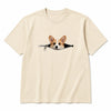 Custom Pet Peekaboo T-Shirt - Sand