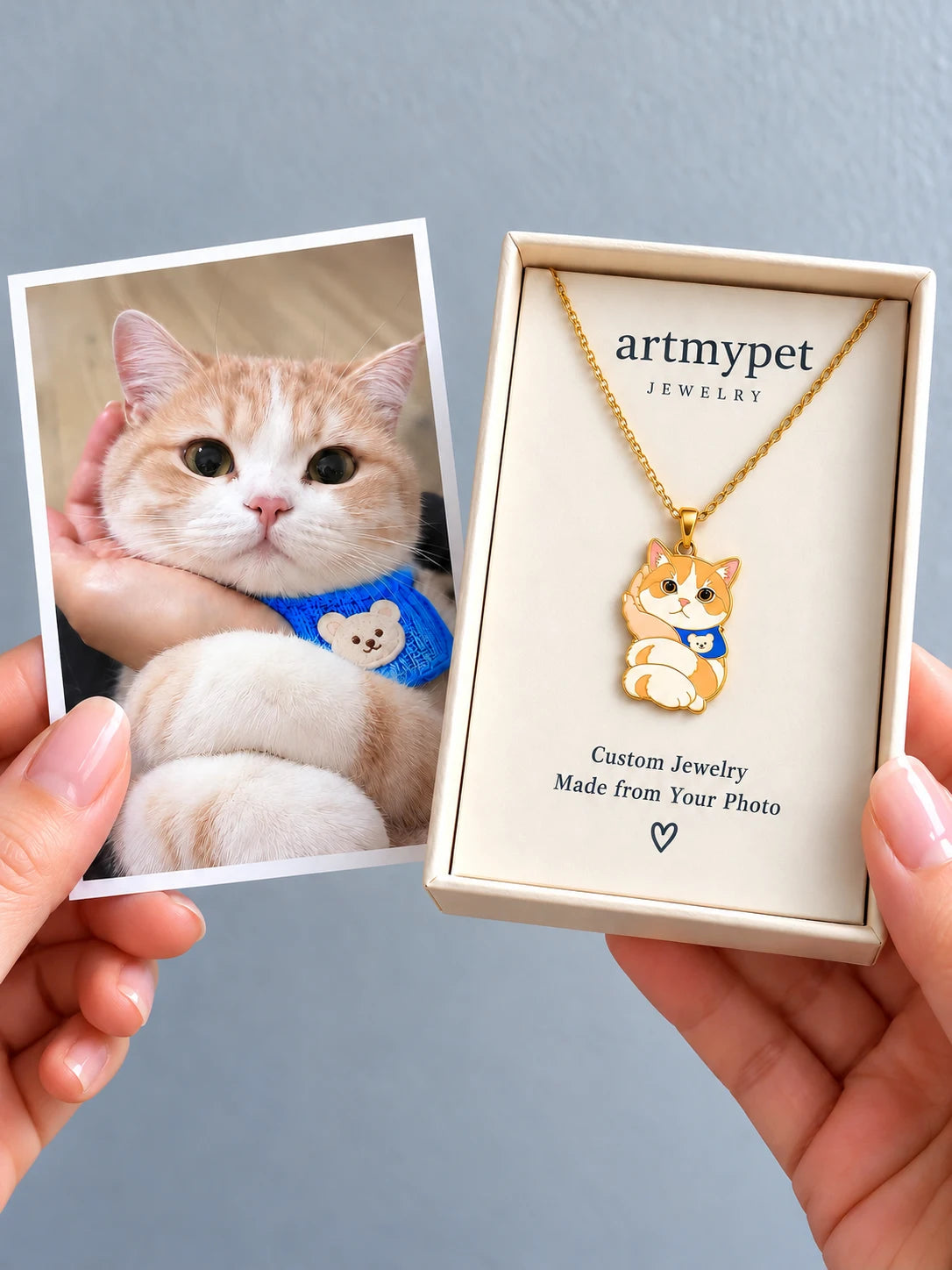 Cat portrait jewelry design example